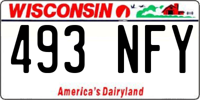 WI license plate 493NFY