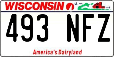 WI license plate 493NFZ