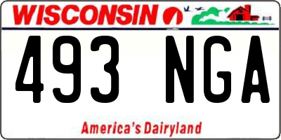 WI license plate 493NGA