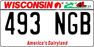 WI license plate 493NGB