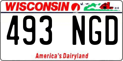 WI license plate 493NGD
