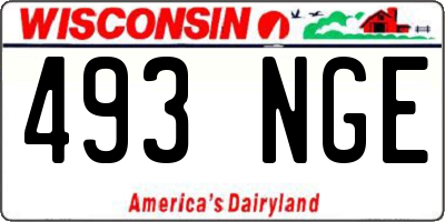 WI license plate 493NGE