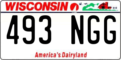 WI license plate 493NGG