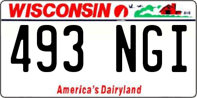 WI license plate 493NGI