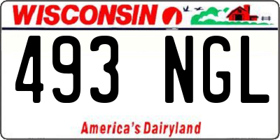 WI license plate 493NGL
