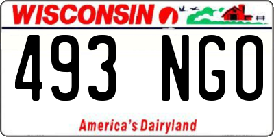 WI license plate 493NGO