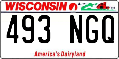 WI license plate 493NGQ