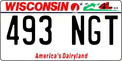 WI license plate 493NGT