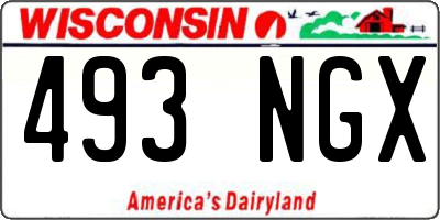 WI license plate 493NGX