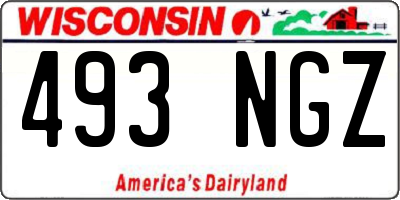 WI license plate 493NGZ