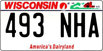 WI license plate 493NHA