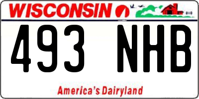 WI license plate 493NHB