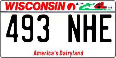 WI license plate 493NHE