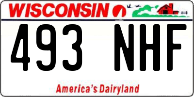 WI license plate 493NHF
