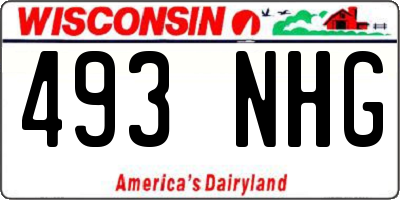WI license plate 493NHG