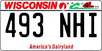 WI license plate 493NHI