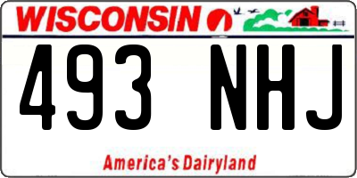 WI license plate 493NHJ
