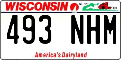 WI license plate 493NHM