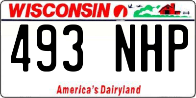 WI license plate 493NHP