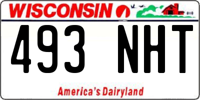 WI license plate 493NHT