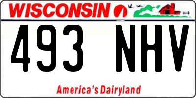 WI license plate 493NHV