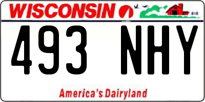 WI license plate 493NHY