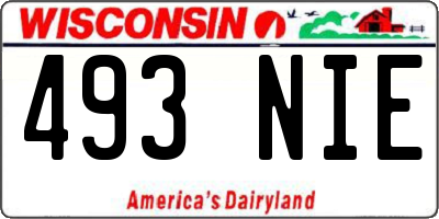 WI license plate 493NIE
