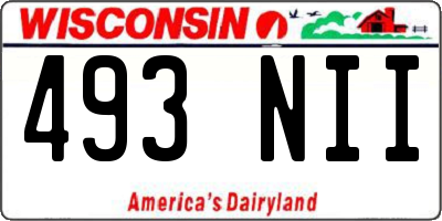 WI license plate 493NII