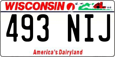 WI license plate 493NIJ