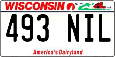 WI license plate 493NIL