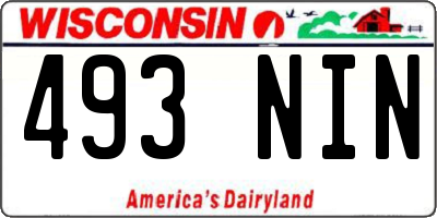 WI license plate 493NIN