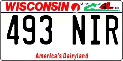 WI license plate 493NIR