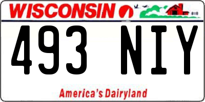 WI license plate 493NIY