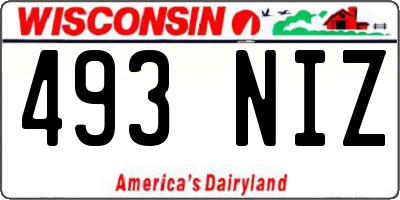 WI license plate 493NIZ