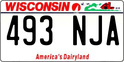 WI license plate 493NJA