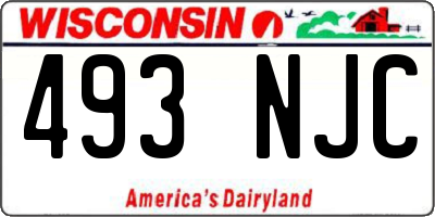 WI license plate 493NJC