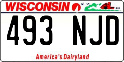 WI license plate 493NJD