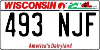 WI license plate 493NJF