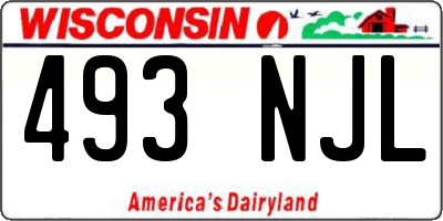 WI license plate 493NJL