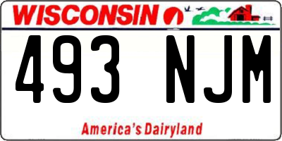 WI license plate 493NJM