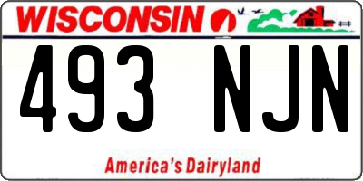 WI license plate 493NJN