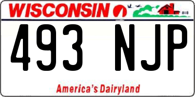 WI license plate 493NJP