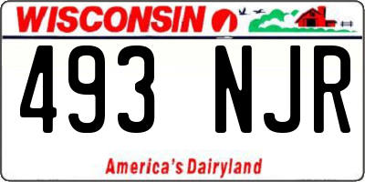 WI license plate 493NJR