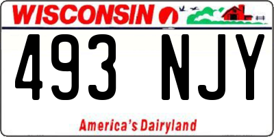 WI license plate 493NJY