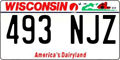 WI license plate 493NJZ