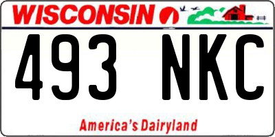 WI license plate 493NKC