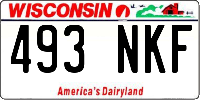 WI license plate 493NKF