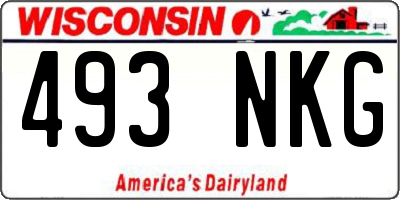 WI license plate 493NKG