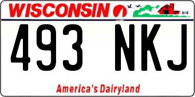WI license plate 493NKJ