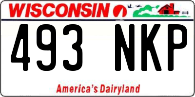 WI license plate 493NKP